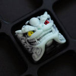 artisan keycaps chinese style white dragon in its box