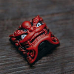 artisan keycaps chinese style red dragon