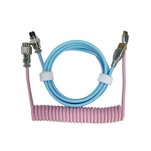 Custom Pink & Blue USB-C Keyboard Cable
