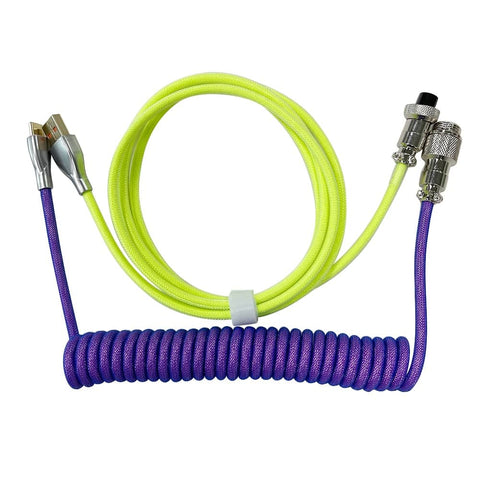 Custom Keyboard Cable Purple Yellow USB-C