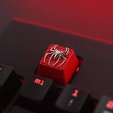 keycaps custom spider man red silver