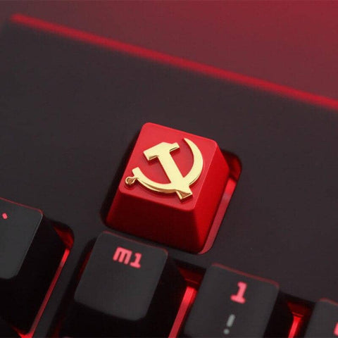 Custom keycaps Soviet Union red gold color
