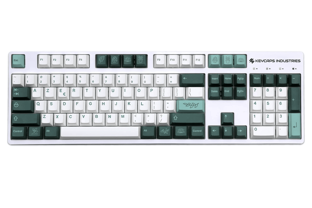 ISO Keycaps FR for AZERTY keyboard & green; Keycaps Industries