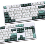 plant keycaps kit on two mechanical keyboards
