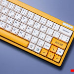 Keycaps milk & bee on mechanical keyboard