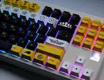 Army keycaps kit on a mechanical rgb keyboard