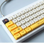 XDA keys on a keyboard with the bee keycaps kit