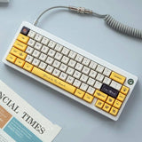 mechanical keyboard with keycaps bee kit