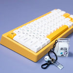 Custom keyboard with mil & bee keycaps kit